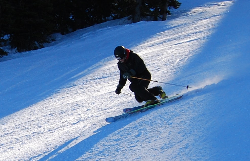 telemark skiier